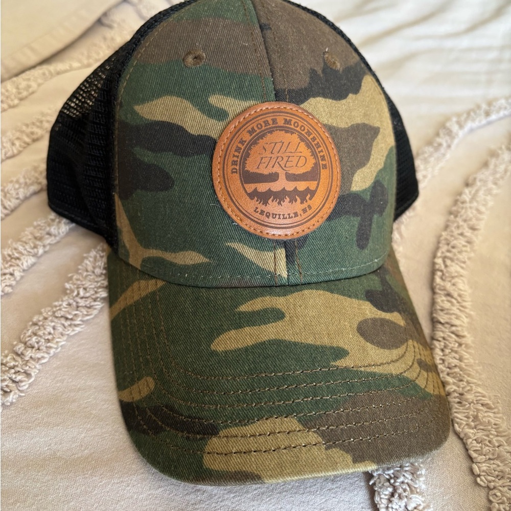 Camo Trucker Hat with Logo Patch